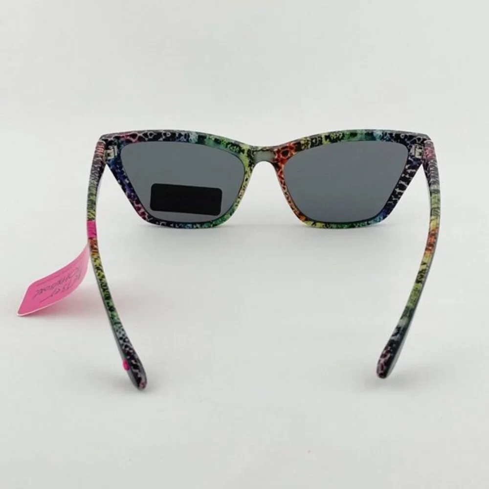 Betsey Johnson Black Rainbow Snake Sunglasses